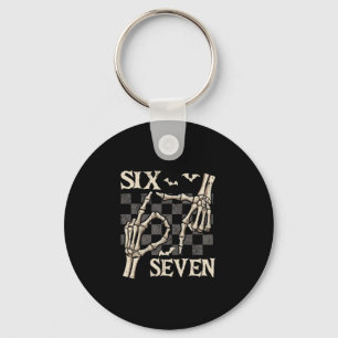 Grappige 67 Meme Skelet Hand 6 7 Halloween Shirts Sleutelhanger
