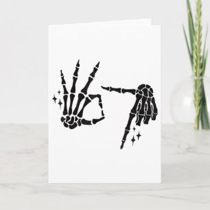 Grappige 67 Meme Skelet Hand 6 7 Halloween Zes Zev Kaart