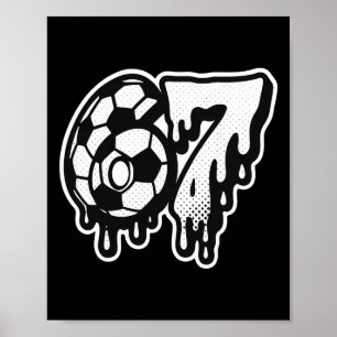 Grappige 67 Meme Slang Voetbal Ijs Drip Zes Zeven Poster