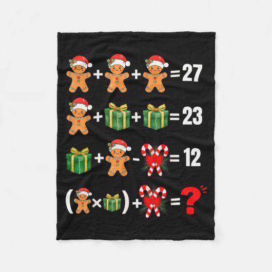 Grappige 67 Meme Snoep Merry Kerstman Wiskunde Doc Fleece Deken (Voorkant)