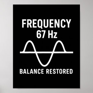 Grappige 67 Meme Trend Zes Zeven Gen Alpha Slang F Poster