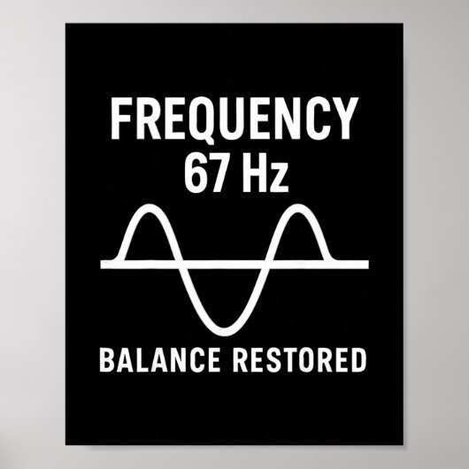 Grappige 67 Meme Trend Zes Zeven Gen Alpha Slang F Poster (Voorkant)