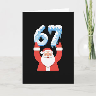 Grappige 67 Meme Vader Kerstmis Winter Sneeuw Ijs Kaart