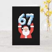 Grappige 67 Meme Vader Kerstmis Winter Sneeuw Ijs  Kaart (Gele Bloem)