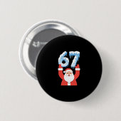 Grappige 67 Meme Vader Kerstmis Winter Sneeuw Ijs Ronde Button 5,7 Cm (Voorkant /achterkant)
