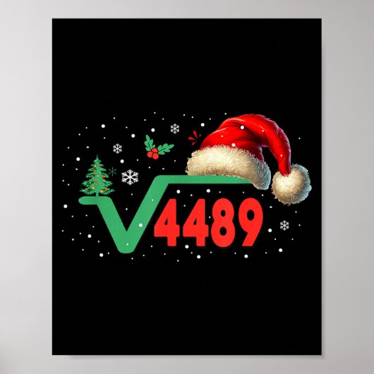 Grappige 67 Meme Vierkantswortel 4489 Slaagse Math Poster (Voorkant)