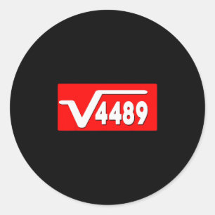 Grappige 67 Meme Vierkantswortel 4489 Slaagse Wisk Ronde Sticker