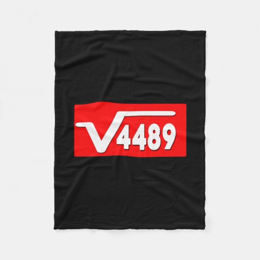 Grappige 67 Meme Vierkantswortel 4489 Slang Wiskun Fleece Deken (Voorkant)