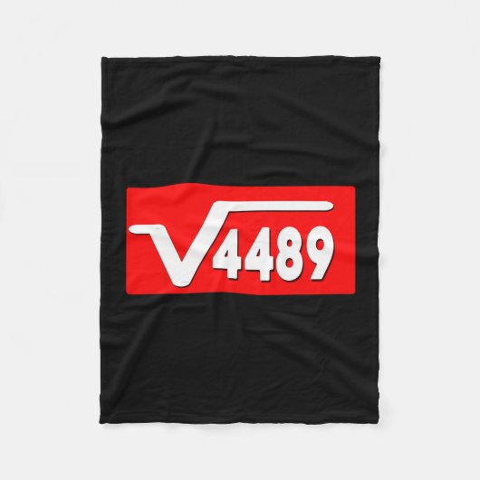 Grappige 67 Meme Vierkantswortel 4489 Slang Wiskun Fleece Deken (Voorkant)