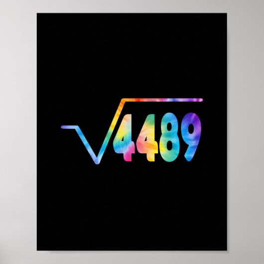 Grappige 67 Meme Vierkantswortel 4489 Slang Wiskun Poster (Voorkant)
