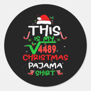 Grappige 67 Meme Vierkantswortel 4489 Slang Wiskun Ronde Sticker