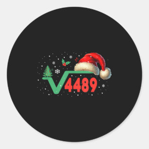 Grappige 67 Meme Vierkantswortel 4489 Slang Wiskun Ronde Sticker