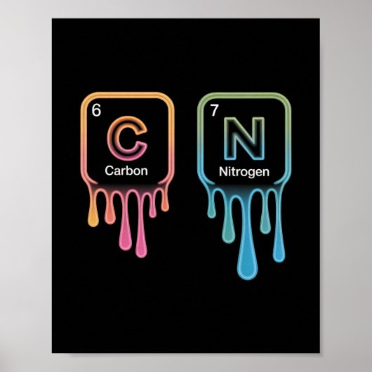 Grappige 67 Meme Wetenschap Chemie Nerd Humor Peri Poster (Voorkant)