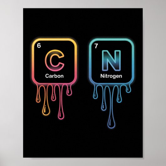 Grappige 67 Meme Wetenschap Chemie Nerd Humor Peri Poster (Voorkant)