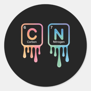 Grappige 67 Meme Wetenschap Chemie Nerd Humor Peri Ronde Sticker