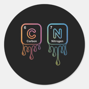 Grappige 67 Meme Wetenschap Chemie Nerd Humor Peri Ronde Sticker