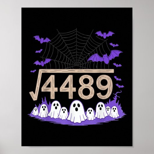 Grappige 67 Meme Wiskunde Docent 6 7 Halloween Vie Poster (Voorkant)