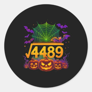 Grappige 67 Meme Wiskunde Docent 6 7 Halloween Vie Ronde Sticker