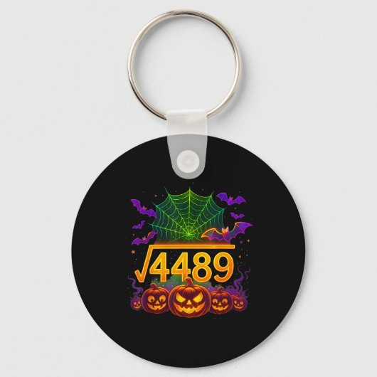 Grappige 67 Meme Wiskunde Docent 6 7 Halloween Vie Sleutelhanger (Voorkant)