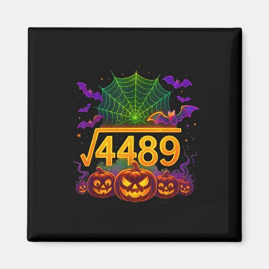 Grappige 67 Meme Wiskunde Leraar 6 7 Halloween Vie Magneet (Voorkant)