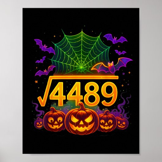 Grappige 67 Meme Wiskunde Leraar 6 7 Halloween Vie Poster (Voorkant)