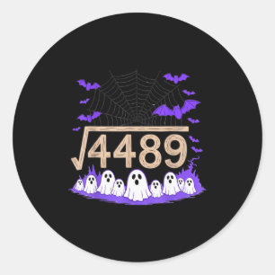 Grappige 67 Meme Wiskunde Leraar 6 7 Halloween Vie Ronde Sticker