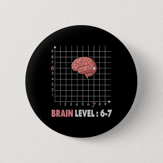 Grappige 67 Meme Wiskunde Zes Zeven Leraar Brainro Ronde Button 5,7 Cm (Voorkant)