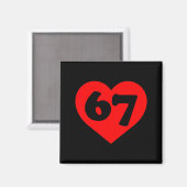 Grappige 67 Meme Zes Zeven Bijpassende Koppels Val Magneet (Voorkant / Achterkant)