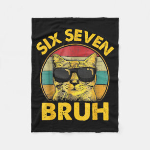 Grappige 67 Meme Zes Zeven Bruh Kat Vintage Gen Z Fleece Deken