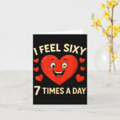 Grappige 67 Meme Zes Zeven Hart Valentijn Mannen V Kaart (Gele Bloem)