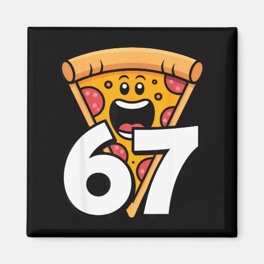 Grappige 67 Meme Zes Zeven Humor Eten Zza Magneet (Voorkant)