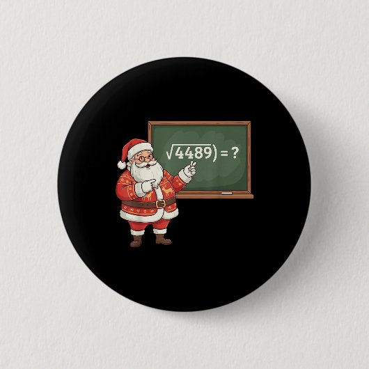 Grappige 67 Meme Zes Zeven Wiskunde Docent Kerstmi Ronde Button 5,7 Cm (Voorkant)