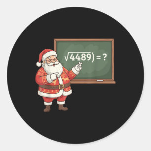 Grappige 67 Meme Zes Zeven Wiskunde Leraar Kerst G Ronde Sticker