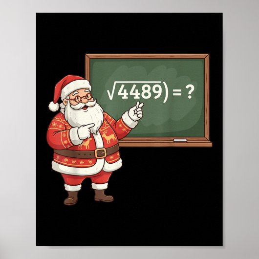 Grappige 67 Meme Zes Zeven Wiskunde Leraar Kerstmi Poster (Voorkant)