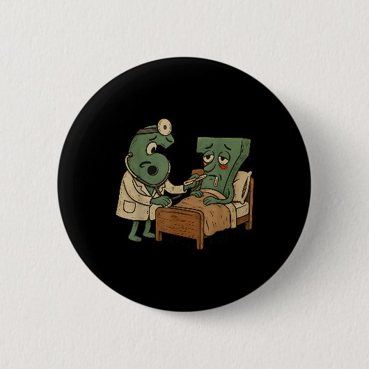 Grappige 67 Meme Zieke Zeven Nummer T-shirt Ronde Button 5,7 Cm (Voorkant)