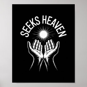 Grappige 67 Meme zoekt Hemel Ironische Spirituele  Poster