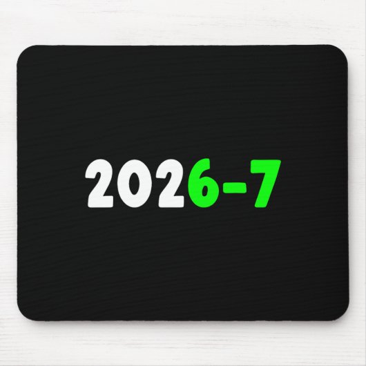 Grappige 67 Nieuwjaar 2026 Grafisch Muismat (Voorkant)