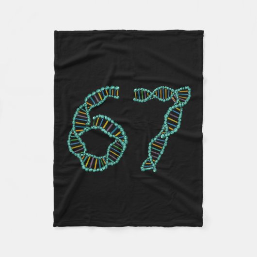 Grappige 67 Nummer Meme Dna Replicatie Moleculaire Fleece Deken (Voorkant)