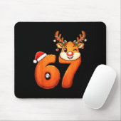 Grappige 67 Rendier Kerstmis Zes Zeven Meme 6 7 T- Muismat (Met muis)