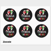 Grappige 67 Six Seven Brianrot Kerst Team Ronde Sticker (Vel)