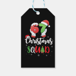 Grappige 67 Six Seven Brianrot Kerstploeg Cadeaulabel
