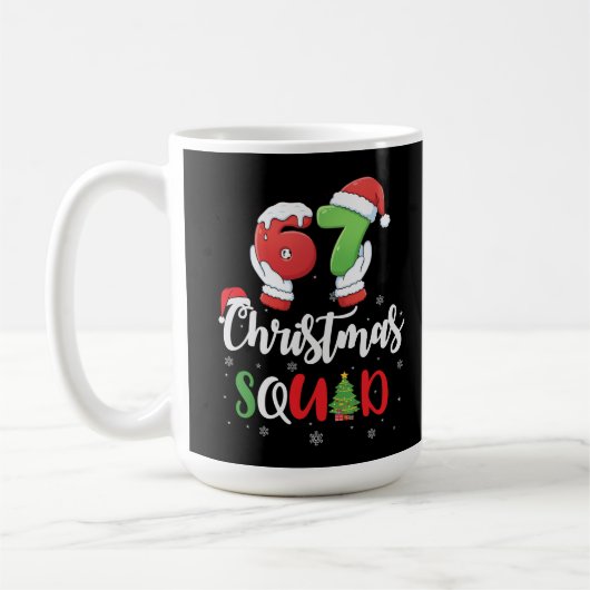 Grappige 67 Six Seven Brianrot Kerstploeg Koffiemok (Links)