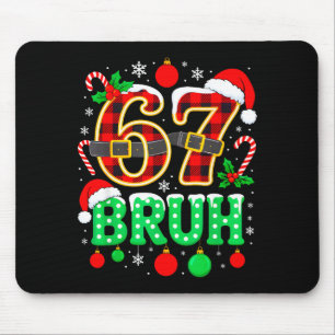 Grappige 67 Six Seven Bruh Meme Kerst Pyjama Fami Muismat