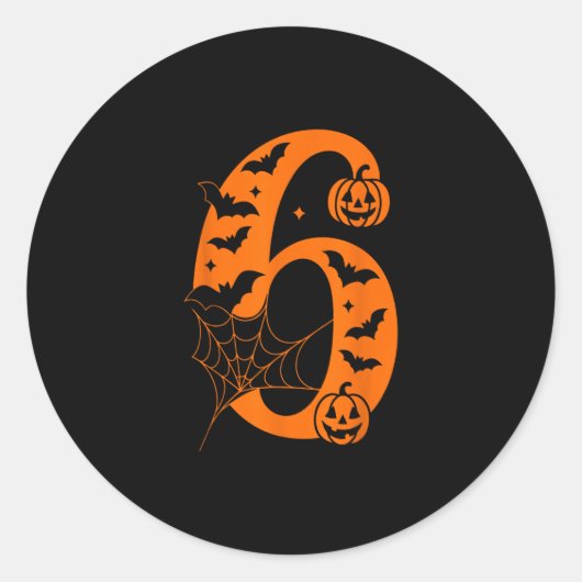 Grappige 67 Six Seven Meme Koppel Matching Hallowe Ronde Sticker (Voorkant)