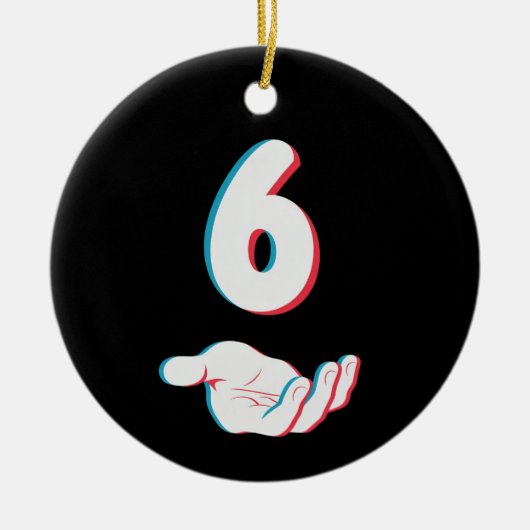 Grappige 67 Six Seven Meme Koppel Matching  Keramisch Ornament (Voorkant)