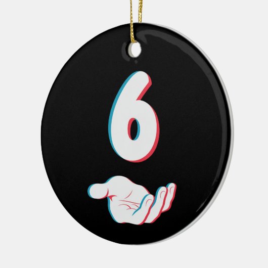 Grappige 67 Six Seven Meme Koppel Matching  Keramisch Ornament (Links)