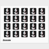 Grappige 67 Six Seven Meme Koppel Matching Vierkante Sticker (Vel)