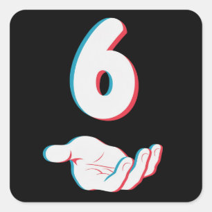 Grappige 67 Six Seven Meme Koppel Matching Vierkante Sticker