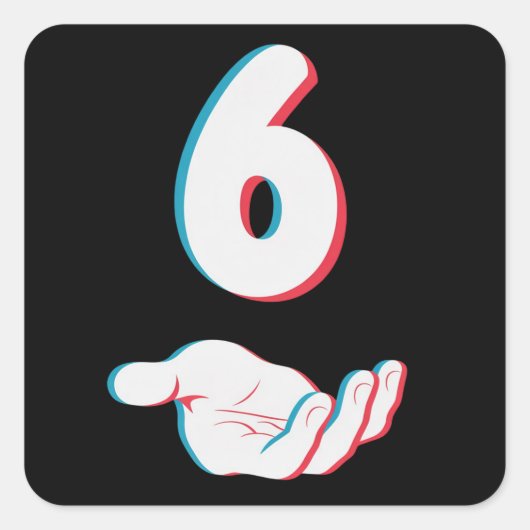 Grappige 67 Six Seven Meme Koppel Matching Vierkante Sticker (Voorkant)