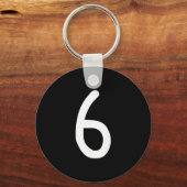 Grappige 67 Six Seven Meme Matching Halloween Kost Sleutelhanger (Voorkant)